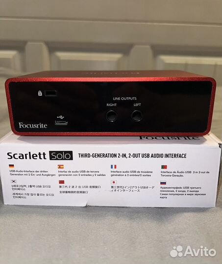 Звуковая карта focusrite scarlett solo 3rd gen