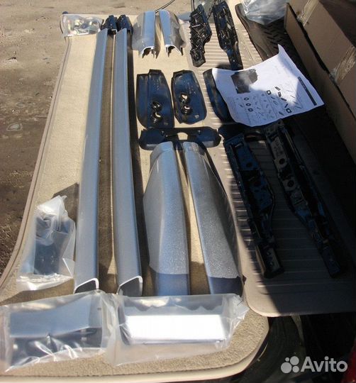 Prado 150 Продольные рейлинги серебристые W3WF6