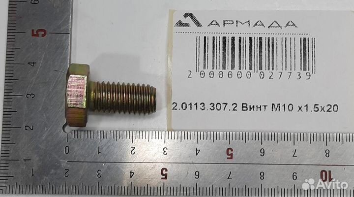 2.0113.307.2 Винт m 10 p 1.5x20 (от 15 ед.)