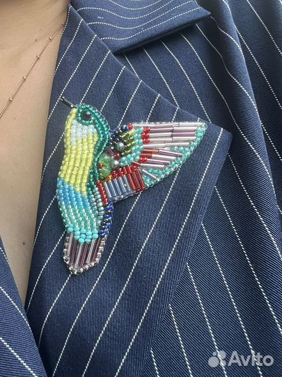 Броши из бисера Колибри