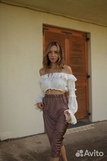 Ткань шёлк армани кофейный розовый цвет 10 метров