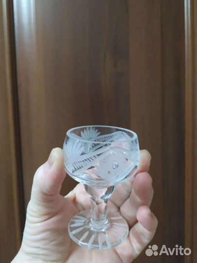 Хрустальные рюмки на ножке СССР