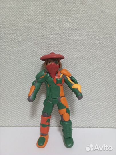 Воин пират из пластилина