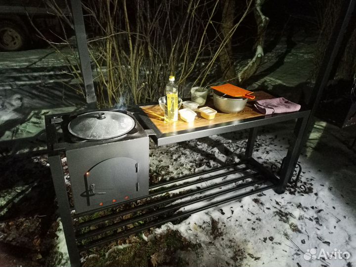 Печь для казана со столом (комплект )
