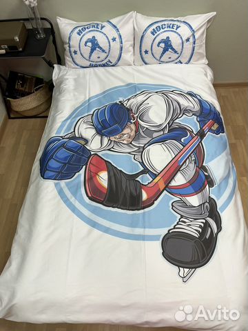 Белье постельное хоккей, кхл, шайба, коньки