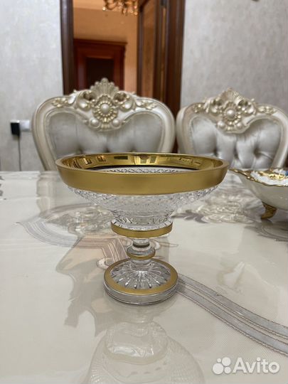 Хрустальная конфетница или сахарница