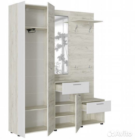 Прихожая Сафари Белый дуб крафт