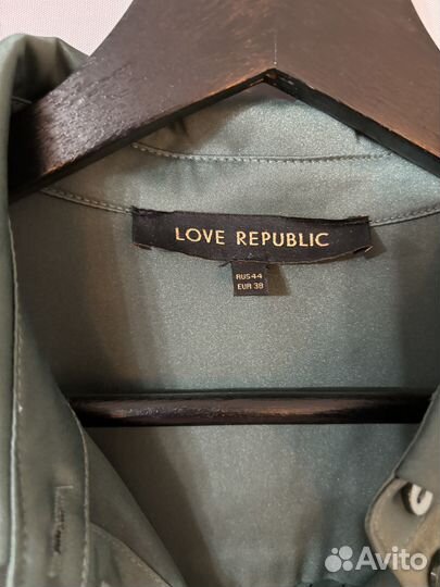 Платье рубашка зеленое Love republic