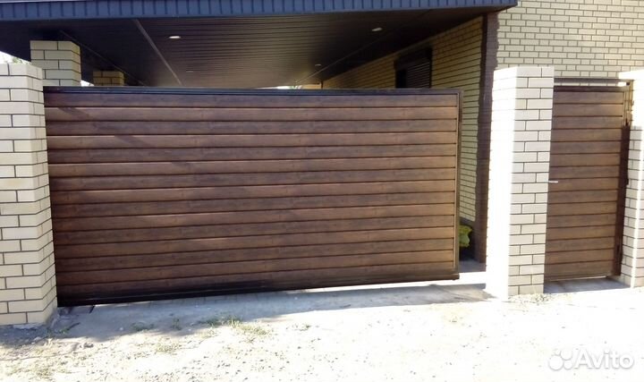Откатные ворота на участок