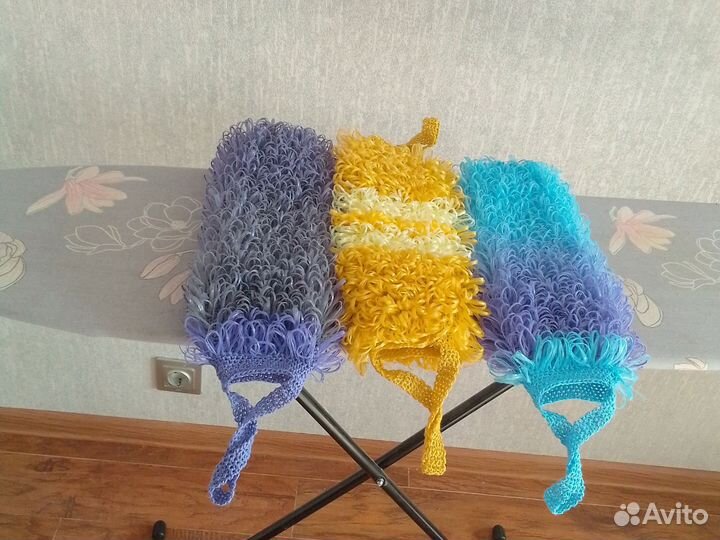 Мочалки ручной работы и нитки для вязания мочалок