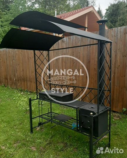 Мангал с крышей