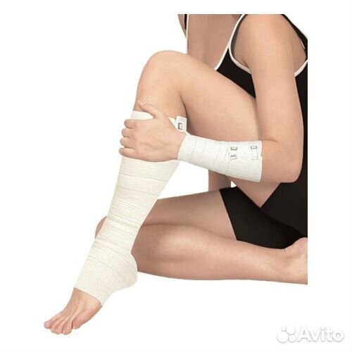 Новый бинт эластичный 10х65 см с 2 клипсами