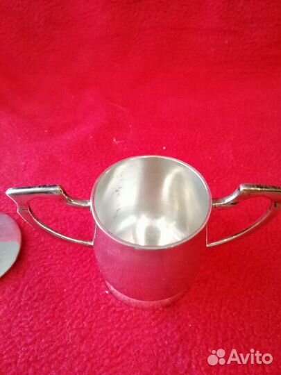 Посеребренная винтажная солонка