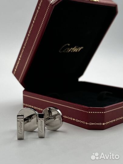 Серебряные запонки cartier оригинал