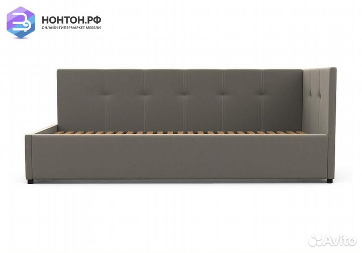 Софа Квадро микровелюр серый