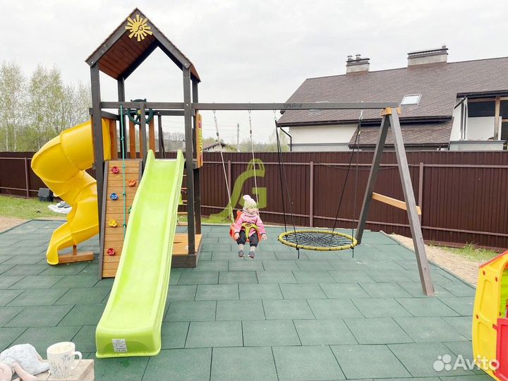 Деревянная детская площадка для улицы