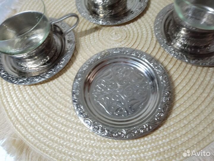 Мельхиоровые чашки набор СССР