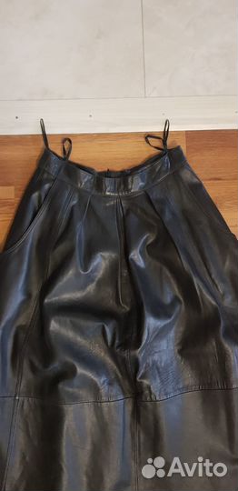 Юбка из натуральной кожи длинная