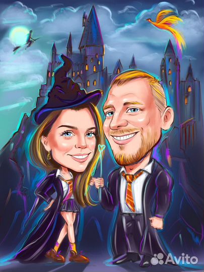 Шарж цифровой по фото