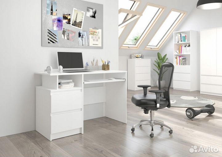 Стол белый письменный Сура