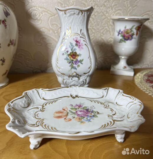 Ваза, конфетницы фарфор антиквариат