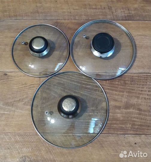 Сковорода б/у. Крышки стеклянные