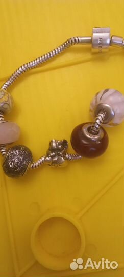 Браслет с шармами Адамас и Pandora