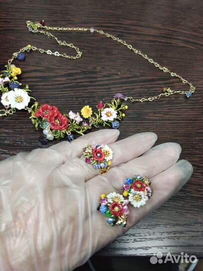 Уникальный комплект ручной работы. Цветочная серия