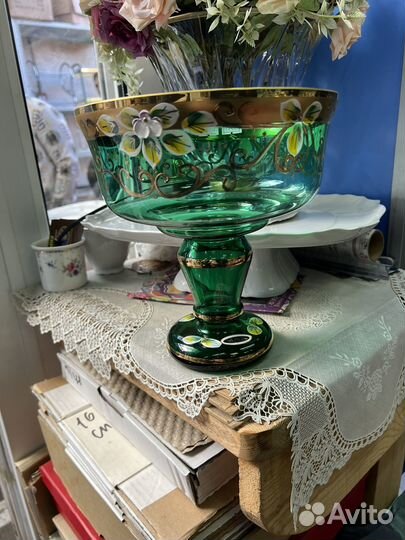 Хрустальная ваза богемия