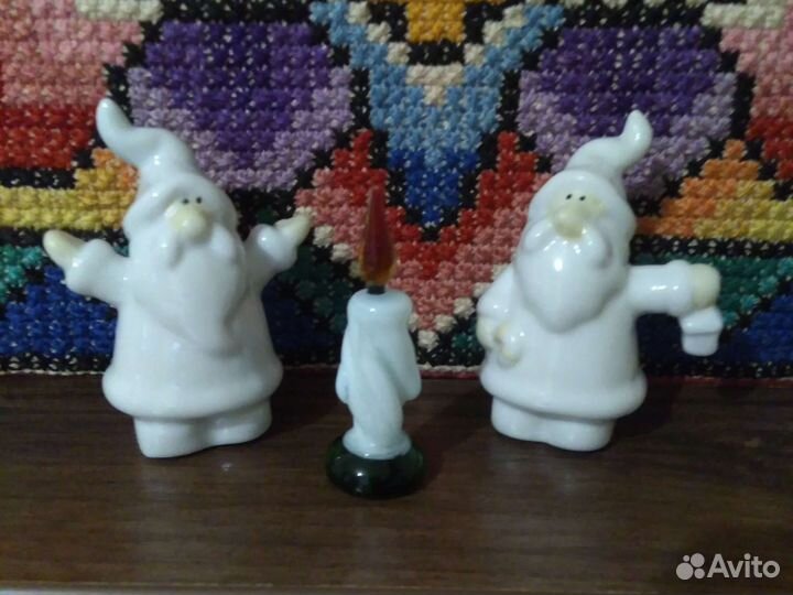 Гномы фарфор цветное стекло Дания