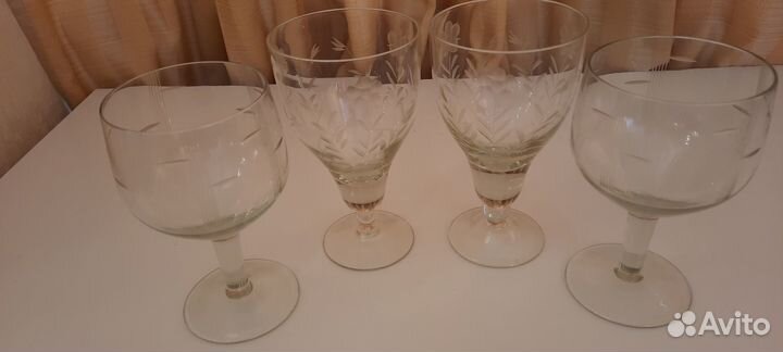 Фужеры цветное стекло времен СССР