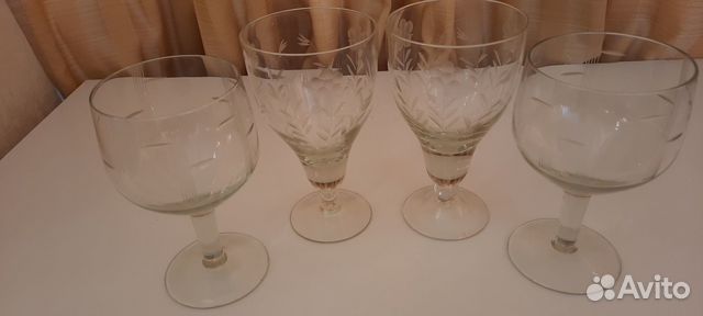 Фужеры цветное стекло времен СССР