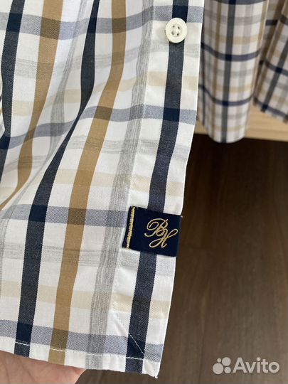 Рубашка в клетку oversize винтаж Marks&Spenser