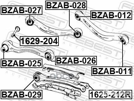 Сайлентблок задн подвески mercedes C W204/205