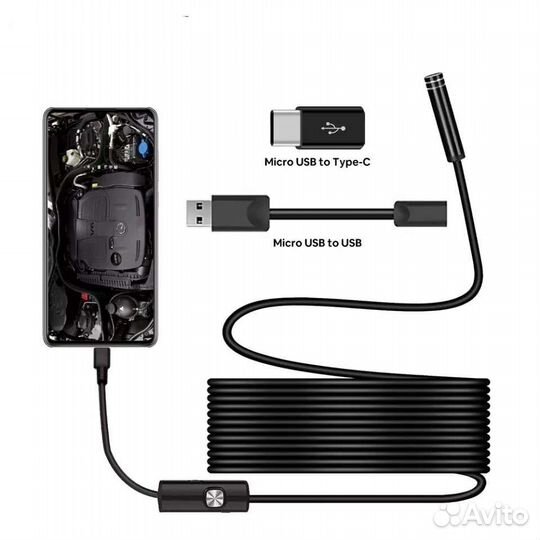 Эндоскоп для пк или смартфона / новый