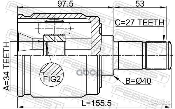 Шрус 0311CL20LH Febest