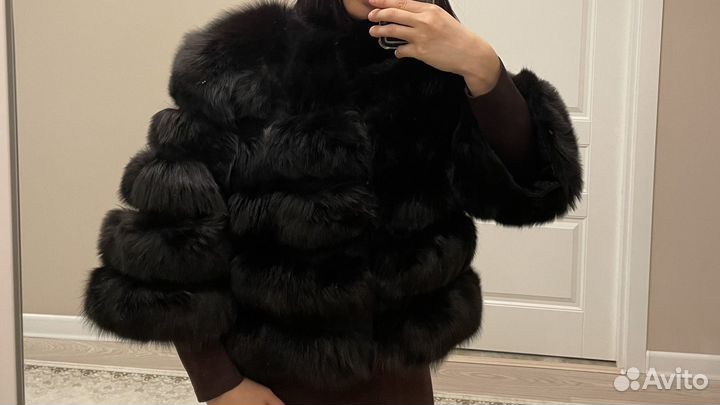 Шуба из песца под соболь