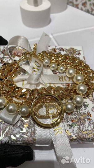 Колье бусы dior