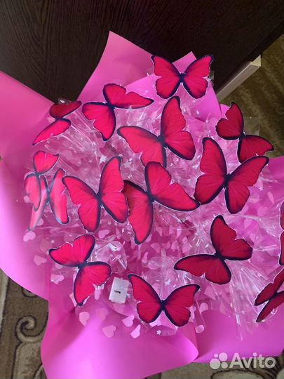 Готовый букет из бабочек