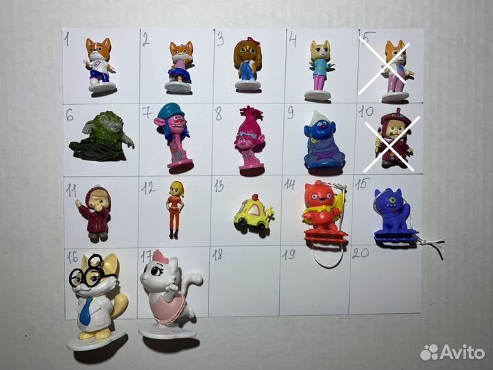 Игрушки из яиц разных фирм