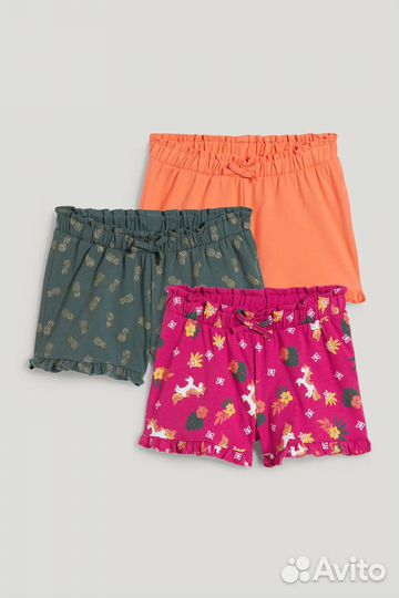 Шорты C&A новые, комплект 3 шт, размер 140/146