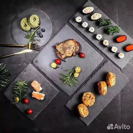 Природный английский камень сланец для сервировки