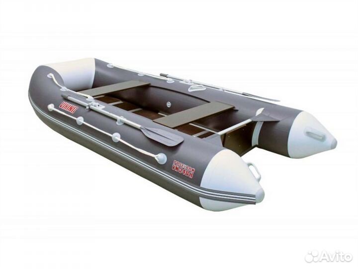 Лодка пвх Посейдон Викинг-340 Н серый/белый
