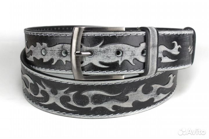 Мужской кожаный ремень 