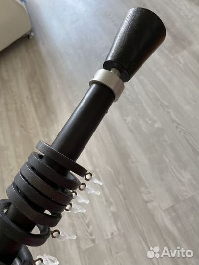 Карниз для штор, тюля. Дерево. Черный