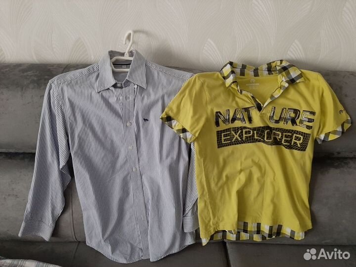 Брюки вельветовые, рубашка 100 хлопок