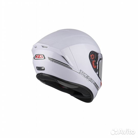 NZI Trendy Full Face Helmet Solid Nouveau White