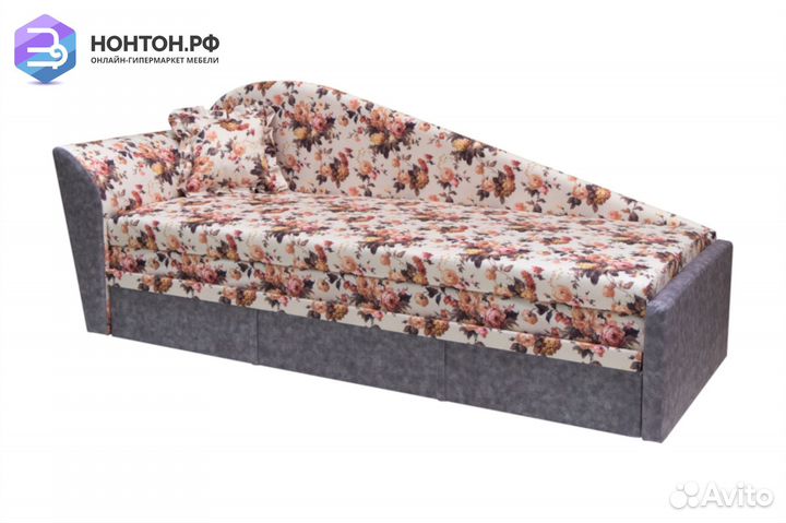 Диван выкатной Милана эконом бежево-серый