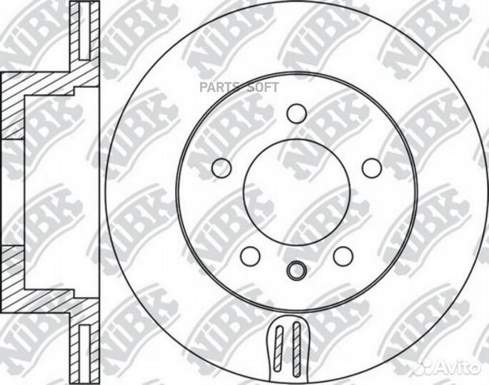 Диск торм. BMW 1 E81,87 nibk RN1722