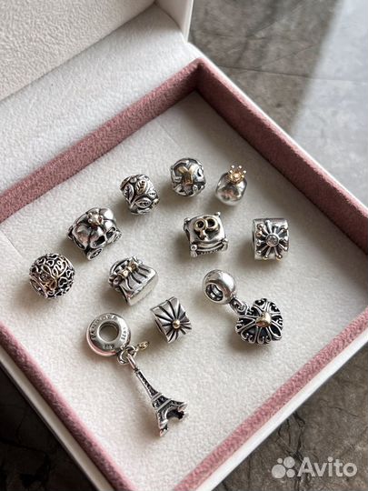 Pandora шарм биколор